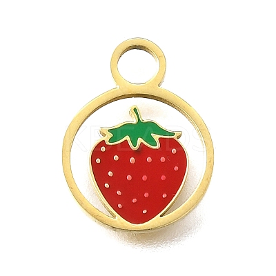 304 Stainless Steel Enamel Charms STAS-K263-89B-G-1