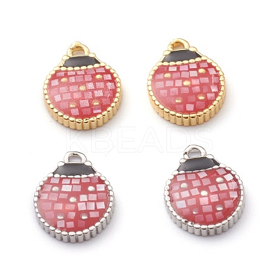 Brass Shell Pendants ZIRC-H111-07-1