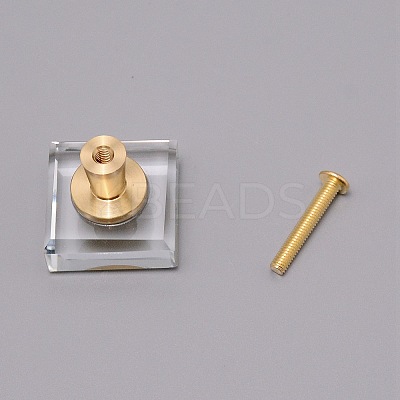 Square Glass Drawer Knobs FIND-WH0091-30-1