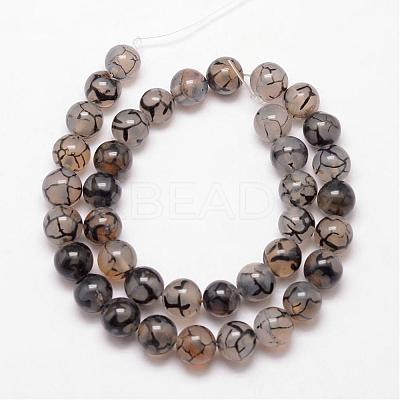 Natural Dragon Veins Agate Bead Strands G-K166-14-12mm-01-1