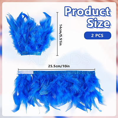 Feather Bracelets Wrist Band AJEW-WH0591-443A-1