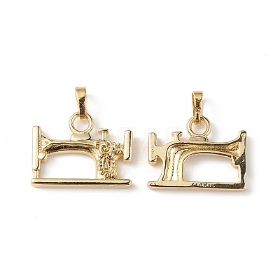Eco-Friendly Rack Plating Brass Pendants KK-F848-12G-1