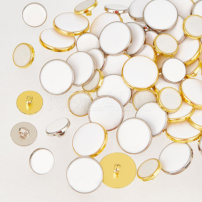 80Pcs 4 Style Plastic Shank Buttons BUTT-OC0001-52-1