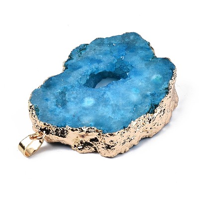 Natural Druzy Agate Pendants G-S359-311-1