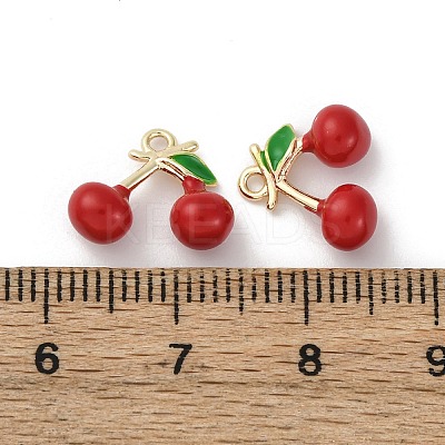 Brass Enamel Charms KK-F903-01A-G-1