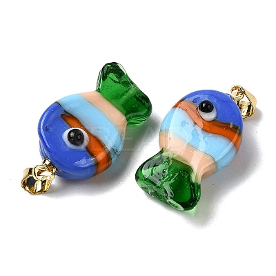 Handmade Lampwork Pendants LAMP-A007-01G-05-01-1
