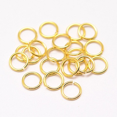 Rack Plating Brass Open Jump Rings KK-G277-3.5mm-G-NR-1