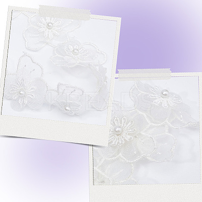 3 Yards Embroidery Flower Polyester Lace Trim OCOR-GF0002-53-1