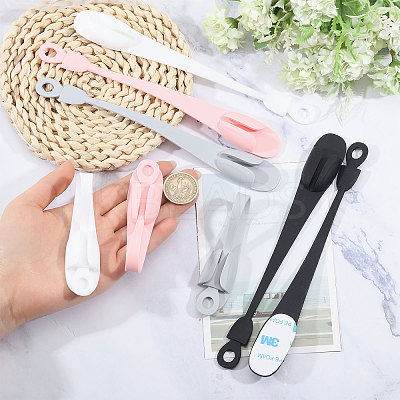 8Pcs 4 Colors Silicone Nuckle Cable Ties Reusable Self-Adhesive Headphone Cable Line Bundle AJEW-CA0004-71-1