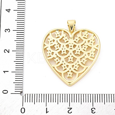 Brass Micro Pave Cubic Zirconia Pendants KK-D325-31G-1
