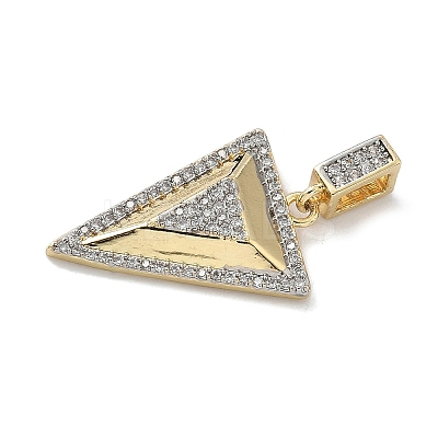 Brass Micro Pave Cubic Zirconia Pendants KK-F909-01G-02-1