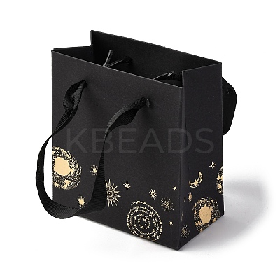 Sun Moon Star Printed Paper Gift Bags with Cotton Handles LS-CARB-F013-02-1