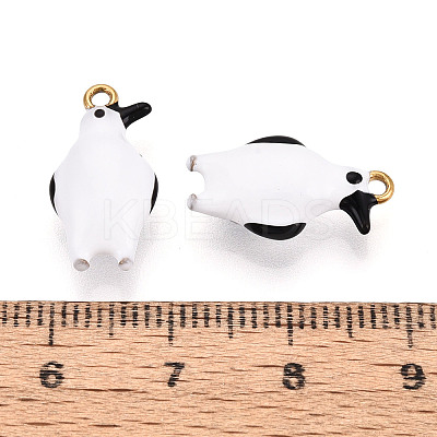 304 Stainless Steel Enamel Pendants STAS-N124-12G-1