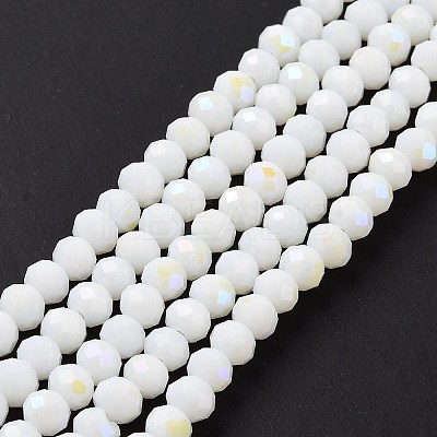 Electroplate Opaque Solid Color Glass Beads Strands LS-EGLA-A034-P8mm-L17-1