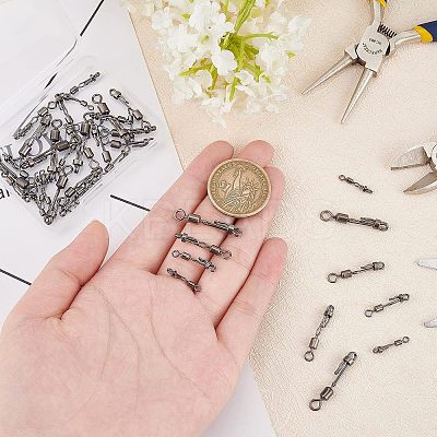 40Pcs 4 Style Brass Fishing Quick Change Clip FIND-FH0004-43-1