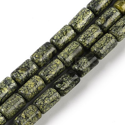 Natural Serpentine/Green Lace Stone Beads Strands G-H064-B01-01-1
