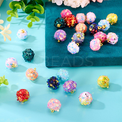 32Pcs 16 Colors Cloth Pendants FIND-TA0008-47-1