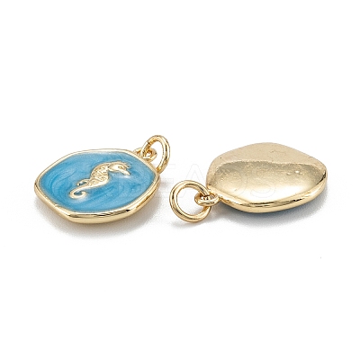 Brass Enamel Pendants X-KK-A155-08G-1