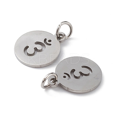 Non-Tarnish 304 Stainless Steel Charms STAS-Q201-T448P-1