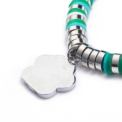 Handmade Polymer Clay Heishi Stretch Bracelet Sets BJEW-JB08767-1