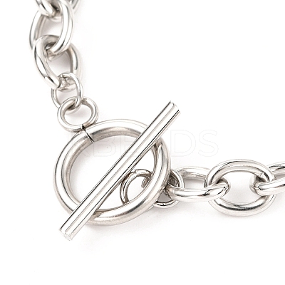 Tarnish Resistant Unisex 304 Stainless Steel Figaro Chain Bracelets X-BJEW-H541-06A-P-1