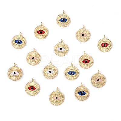 Alloy Enamel Pendants PALLOY-P312-01G-M-1