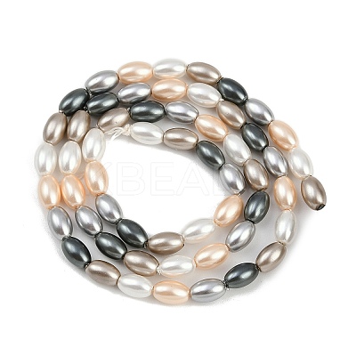 Electroplated Shell Pearl Beads Strands BSHE-H113-06C-03-1