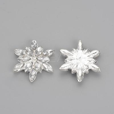 Brass Rhinestone Flat Back Cabochons RB-S065-04-1
