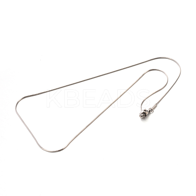 Tarnish Resistant 304 Stainless Steel Snake Chain Necklaces STAS-M174-020P-B-1