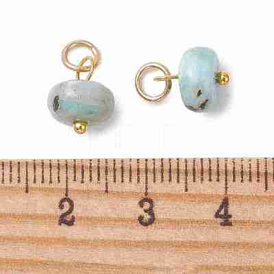 Natural Larimar Pendants PALLOY-JF05885-1