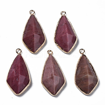 Natural Rhodonite Charms G-Q998-029A-1