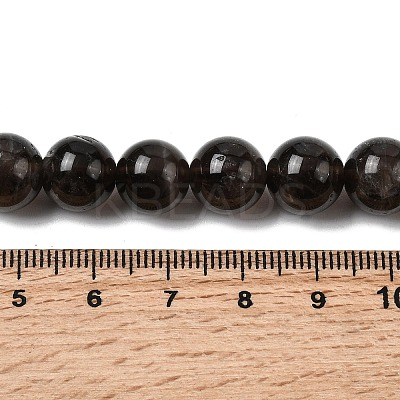 Natural Smoky Quartz Beads Strands X-G-B167-A09-10mm-1