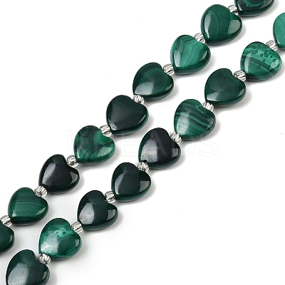Natural Malachite Beads Strands G-L630-B01-10x10mm-1