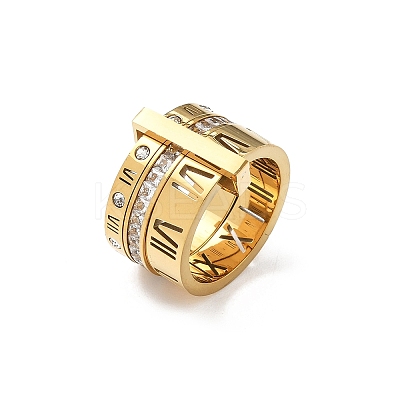 304 Stainless Steel Cubic Zirconia Finger Rings for Women Men RJEW-F189-06G-1