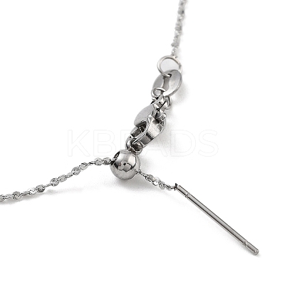 Adjustable 304 Stainless Steel Serpentine Chain Necklaces NJEW-K270-04P-1