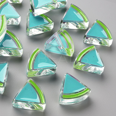 Transparent Enamel Acrylic Beads TACR-S155-001G-1