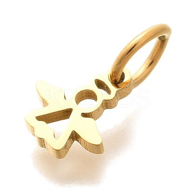 PVD Vacuum Plating 304 Stainless Steel Charms STAS-U035-17G-1