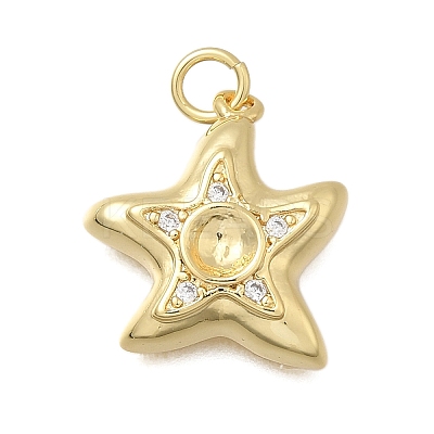 Brass Micro Pave Cubic Zirconia Pendants KK-D431-021B-01G-1
