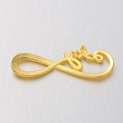 Tibetan Style Alloy Infinity with Hope Links connectors LS-TIBE-S230-G-LF-1