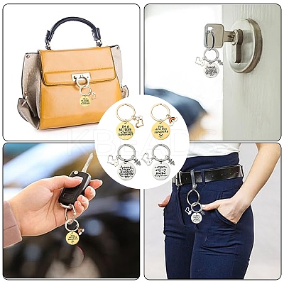 304 Stainless Steel & Alloy Keychain KEYC-YW00096-01-1