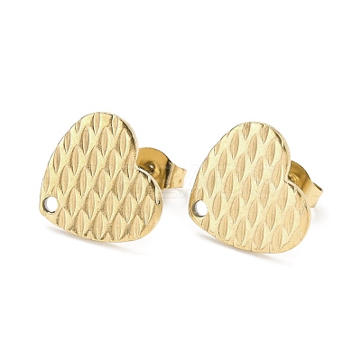 Ion Plating(IP) 304 Stainless Steel Stud Earring Findings STAS-I183-04B-G-1