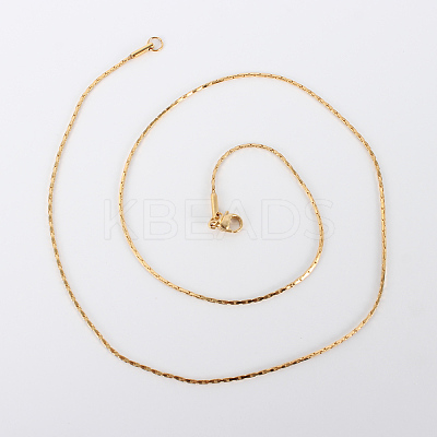 304 Stainless Steel Boston Link Chain Necklaces MAK-N016-17G-1