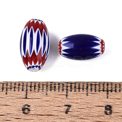 Handmade Millefiori Glass Barrel Beads LS-LA-N002-03D-1