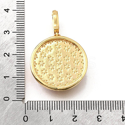 Brass Micro Pave Cubic Zirconia & Enamel Pendants KK-R222-11G-05-1