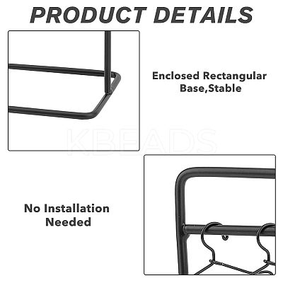 Iron Doll Clothes Rack & Hangers DJEW-FH0001-17A-1