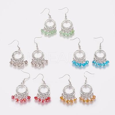 Tibetan Style Chandelier Earrings EJEW-JE00535-1