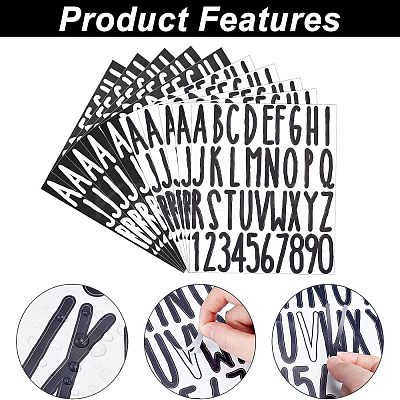 12 Sheets 2 Colors PVC Self-adhesive Label Stickers DIY-HY0001-01-1