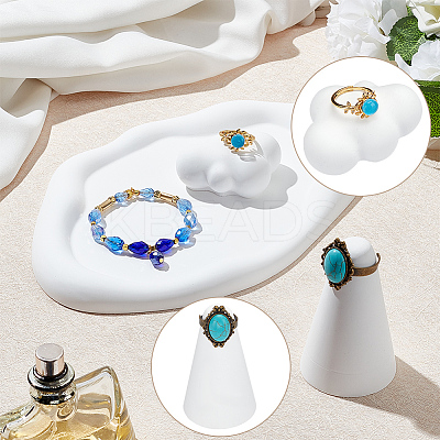3Pcs 3 Style Gesso Jewelry Plate DJEW-WR0001-02-1