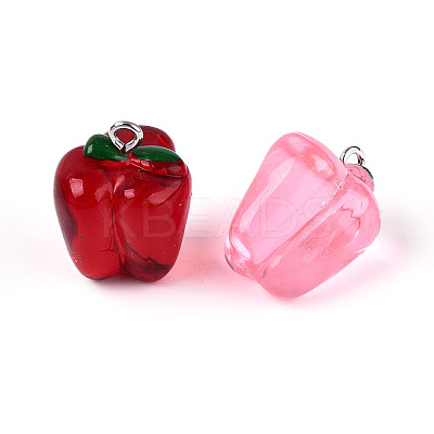 Transparent Resin Pendants RESI-N050-14P-1
