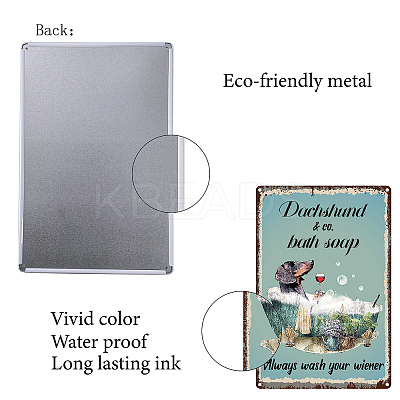 Rectangle with Word Vintage Metal Iron Sign Poster AJEW-WH0157-288-1